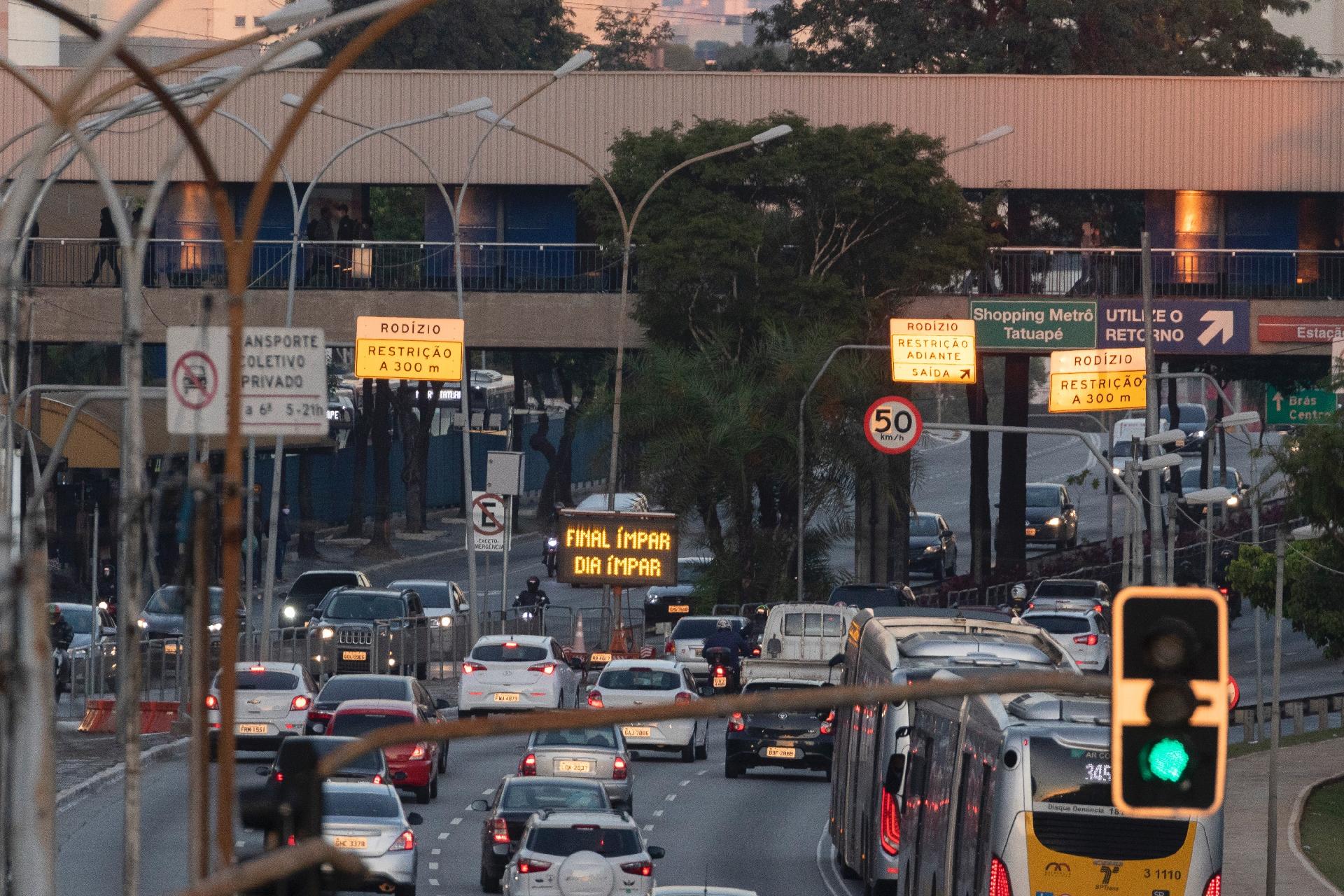 Rodizio municipal para o Covid em São Paulo